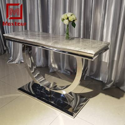 China (Others) fashion arianna adjustable console table stainless steel UK luxury modern living room furniture for sale