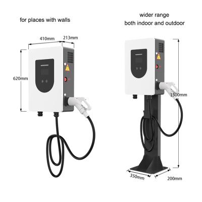 China Wholesale Price 20kw Level 3 CCS 1 Wallbox Commercial Wall Mounted Fast Vehicle Charging Station Pile DC EV Charger For Electric DCB020A for sale