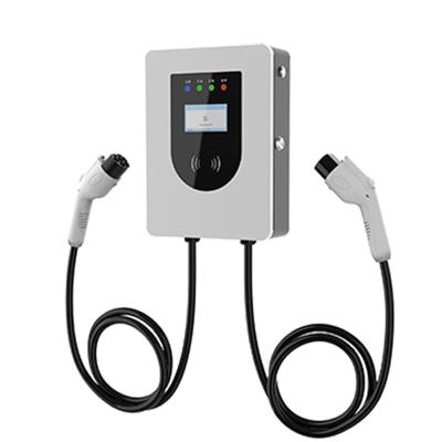 China direct sales wholesale price 2*22kw 44kw 400v type 1 walllbox wall mounted level 2 ac ev charger for electric car charging UACB044B for sale