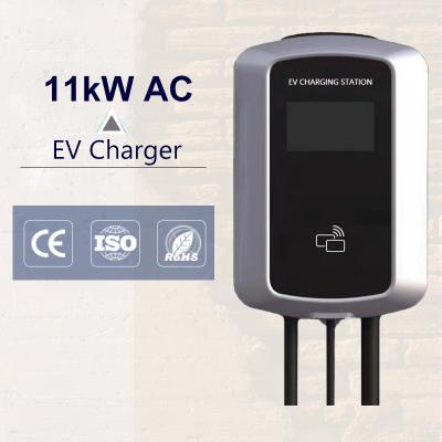 China Wholesale 11kw Type 2 Level 2 Wallbox Home Commercial Wall Mounted Vehicle Charging Station Pile Ac EV Charger For Electric Car EACB011A-Y4 for sale