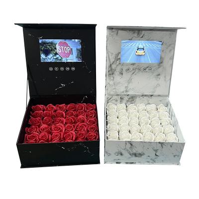 China Europe 7.0 Inch Factory Directly Video Presentation Boxing With TFT LCD Screen Flower Gift Box for sale