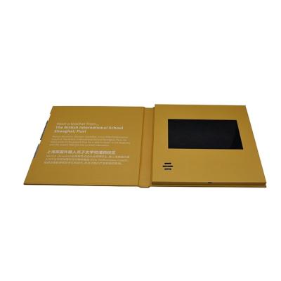 China New Europe Style LCD Digital Video Book Brochure Video Greeting 256Mb A5 7 Inch Video Ad for sale