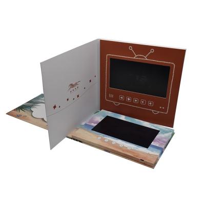 China Chinese Homemade Video Brochure 7inch TFT LCD Display Video Card Company Advertising Design Screen Video Recorder Business Custom Recordable Greeting Card Brochure for sale