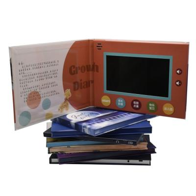 China Corporate Advertising Design Company Video Card Custom 7 Inch TFT LCD Screen Video VCR Business Greeting Card Book Brochure for sale