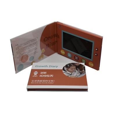 China Custom Corporate Advertising Design Company China Factory Cheap Price Gift Greeting Card 7 Inch HD LCD Screen Brochure 5inch Video Video Card for sale