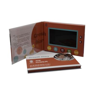 China Factory Supply Custom 7 Inch Corporate Advertising Design Company School Card LCD Screen Business Video Greeting Promotional Video Card For Marketing for sale