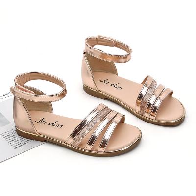 China Girls Soft Bottom Open Toe Sandals Princess Shoes Non-slip Children's Shoes New Round Summer Free Sample Kids Girls Sandals 2021 for sale