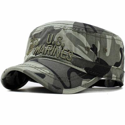 China Marine Corps JOINT Hat United States Military Hats Camouflage Flat Cap Men Cotton HHat United States Navy Embroidered Camouflage Hat for sale