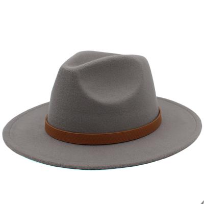 China Fashion wholesale women wide brim jazz fedora hats barred sombrero felt fedora hat accessories for sale