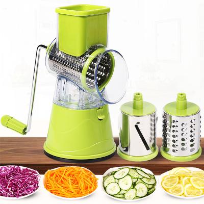 China Viable Shopee Ebay Amazon Mandoline Slicer 3 in 1 Chopper Manual Roller Cutter Kitchen Multifunctional Vegetable Instruments for sale