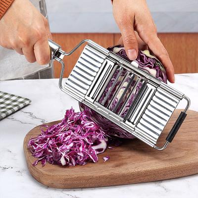 China Sustainable 4 in 1 Chopper Lemon Cabbage Slicer Replaceable Stainless Steel 4 Blades Cutter Vegetable Multifunctional Cheese Shredder for sale