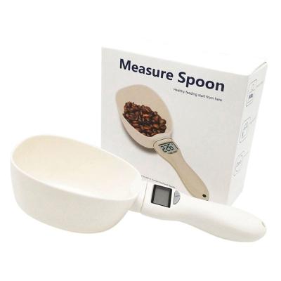 China Pet Food Weighing Multifunctional Electric Measuring Spoon 800g/1g Digital Spoon Scale Dog Pet Food Weight Scale For Household Kitchen for sale