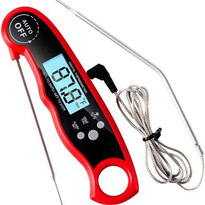 China Kitchen Thermometers Dual Probe Digital Grill Meat Thermometer Instant Read Cooking and Outdoor Food Cooking BBQ Thermometer with Foldable Probe for sale