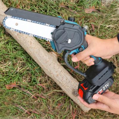 China OEM Brushless 6 Inch Portable Chain Saw Electric Battery Mini Chainsaw for sale