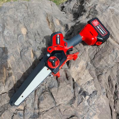 China New Arrivals 8 Inch Household Battery Operated Cordless Chainsaw Wood Cutter Portable Electric Chain Saw Machine for sale
