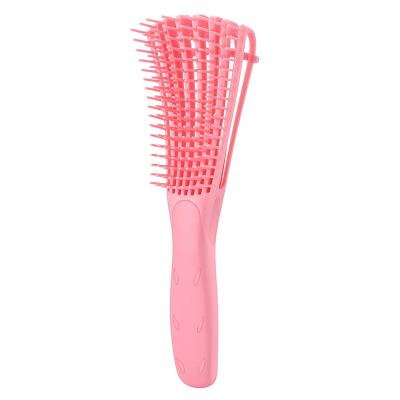 China Logo Hot Selling Plastic Handle Private Waterproof Detangling Sweep Multifunctional Octopus Hair Comb and Brush for Curly Hair for sale