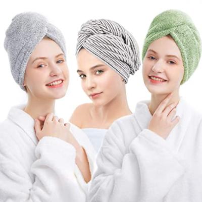 China Wholesale Cheap QUICK DRY Microfiber Hair Wrap Towel Wrap Quick Drying Set, Custom Hair Wrap Towel For Ladies for sale