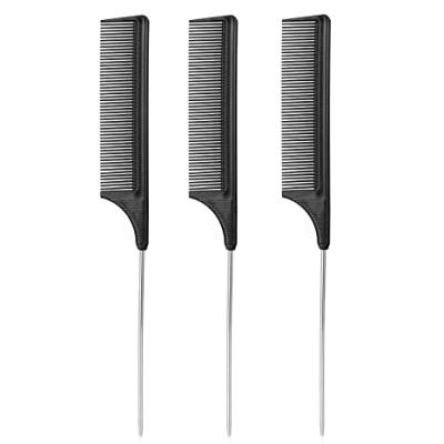 China Hot Salon Sublimation Hair Straightener Brush Comb Barber Black Carbon Cutting Comb Professional Carbon Fiber Hair Comb for sale