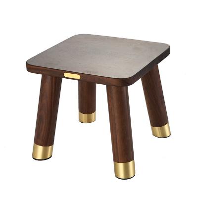 China Walnut Sofa Stools Square Ottoman Pouf (Height) Brass Stool Latest Design Adjustable Antique for sale