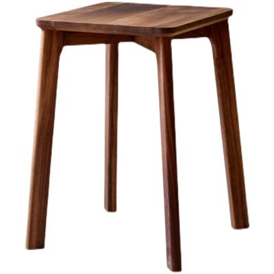 China Detachable (Height) Retro Vintage Simple Square Rectangle Living Room Solid Wood Stool for sale