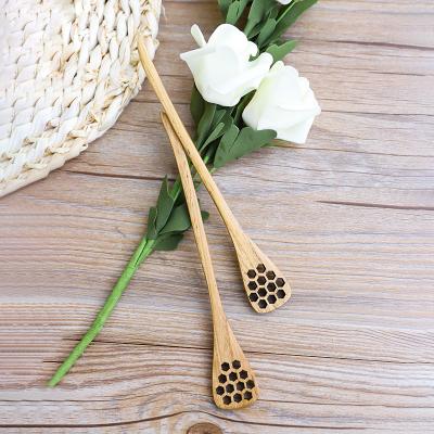 China New Phoebe Wooden Honey Comb Stick Dipper 2022 Viable Spoon Coffee Stirring Dishware for sale