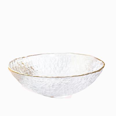 China Gold Viable Wholesale Hammer and Rim Model for Hotel Wedding Restaurant Household Dessert Bowl Salad for sale