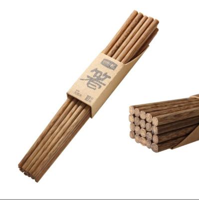 China Natural Color Stocked Solid Wood Chopstick 10 Pairs Wenge Reusable Set Chopstick Gift for sale