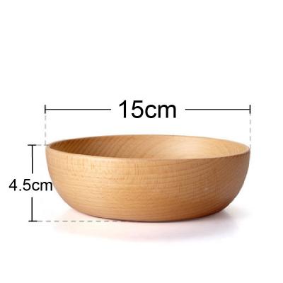 China Sustainable Wholesale Natural Large Spondias Dough Bowl Fruit Salad Wooden Serving Bowls for sale