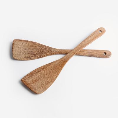 China Affordable Natural Narrow Dish High Heat Wenge Wood Wooden Spatula Viable For Kitchen for sale