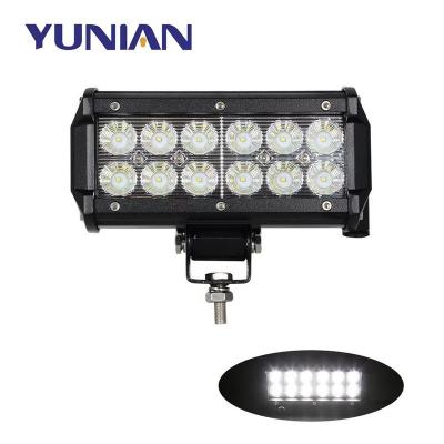 China 7 Inch 36W 6500K Off-Road Aluminum Led Bar Flood Waterproof Beam LED Work Light Bar For SUV UAZ ATV 4x4 Boat Tractor Truck 12V 24V Car for sale