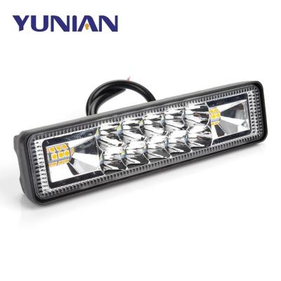 China 6inch 48W Double Color Work Light Bar Beam Drive Headlight Flood Light Spot Fog Light Flood Spot Fog Lamp 6inch 48W Double Color White Yellow Diecast Aluminum Housing Led Bar for sale