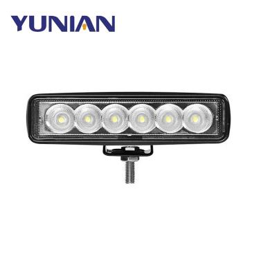 China Aluminum+LED 6inch 18W DRL Led Work Light Bar 12V 24V For Off Road Truck Boat Fog Lamp UTV UAZ ATV Daytime Running Light for sale