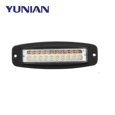 China 7 Inch 60W 20 LED Aluminum Double-color Work Light Guide Flow Mount Driving LED Optical Fog Lamp Guide Beam Driving Work Light For SUV ATV for sale