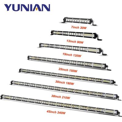 China Aluminum +PC Lens Ultra Slim 7-50 Inch LED Light Bar Off Road 4x4 LED Work Light Bar For Jeep Truck ATV SUV Car LED Headlight 12V 24V for sale