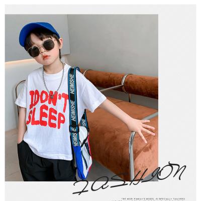 China 2022 New Fashion Child T-shirt Boys T-shirts Breathable Short Sleeve Polo Shirts White Boys T-shirts for sale