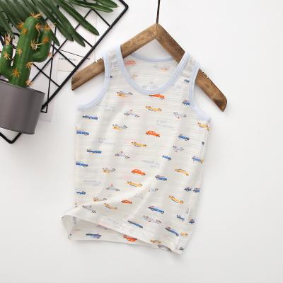 China Breathable T-shirt Kids Clothing Baby Boy Clothes Toddler Boys Vests Sleeveless Vests for sale