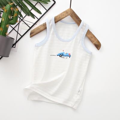 China Kids 100% Cotton Tank Tops Kids Singlets Tank Top Boys Kids Organic Breathable Clothing for sale