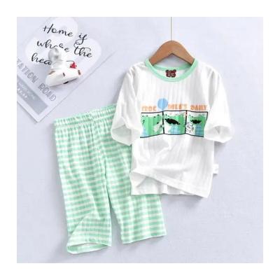 China Factory Wholesale Cheap Leisure Use Pajamas 100% Cotton Kids Pajama Comfort Baby Sleepwear for sale