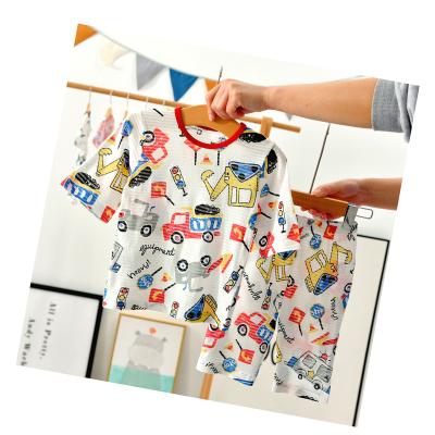 China Wholesale Breathable Cartoon Animal Kids Clothing Sets Baju Anak 100% Cotton Kids Pajamas Summer Pajamas Sets for sale