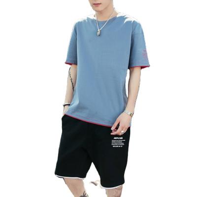 China Anti-pilling Wholesale Short Loose Nice Sleeve Tracksuits Joggar Track Men's Leisure Suit for sale