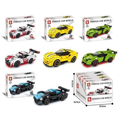 China Super DIY TOY New High-Tech Assembly Vehicle Building Bricks Racing Car Model Building Blocks For Children for sale