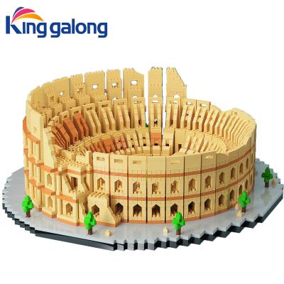 China Construction Toy Wholesale World Famous Architectural Colosseum Model Building Blocks Children gather Mini Building Blocks for sale