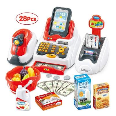 China Children Juguetes Shopping Pretend Game Toy Money Machine Supermarket Cash Register Toy For Kids Educational Cash Register Toys 43*17*20.5cm for sale