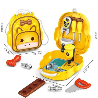 China Kids Tool Play Set Toys For Children Pretend Play Workshop Tool Bench Rod Toys With Tools Realistic 18.7*21.8*8.5CM for sale