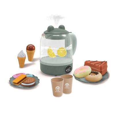 China Pretend Kitchen Electric Toys Spray Kettle Afternoon Tea Set Household Tool For Kid With Light And Music Kuchen Spielzeug Sets 15.7*16.6*11.7cm for sale