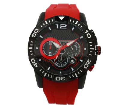 China Multifunction Red Silicone Strap Watches Sport Wrist Watch OEM for sale