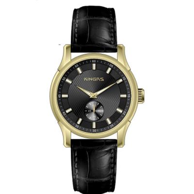 China Black OEM Round Shape Classic Automatic Watch CD Pattern Mineral Glass for sale