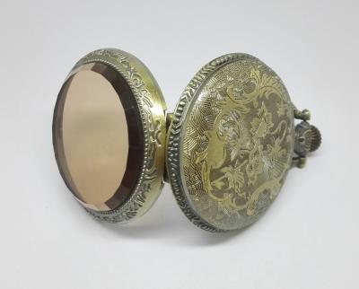 China Glasdeckel-Weinlese-klassischer Goldtaschen-Uhr-Bewegungs-Edelstahl zu verkaufen