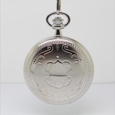 China Two covers skeleton movement vintage pocket watch OEM FOR WOMEN for sale