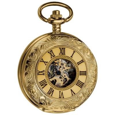 China Antique Gold Pocket Watches / mechanical pocket watch for Adult , Mechanical Movement for sale